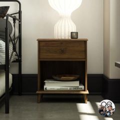 QE Farnsworth Nightstand - Walnut - Assembled