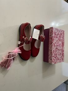 Lelli Kelli - Red Leather Patent shoes - size 34F - (Free girl items for first buyer to offer asking price on this)