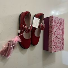 Lelli Kelli - Red Leather Patent shoes - size 34F - (Free girl items for first buyer to offer asking price on this)
