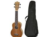 Soprano Ukulele Brown with carry case Aria