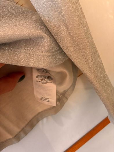 Reformation bailey turtle neck  silver