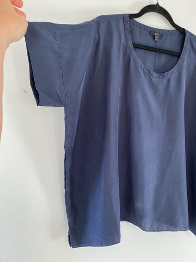 COS oversized silk top