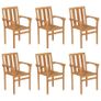 7 Piece Garden Dining Set Solid Teak Wood Image 6