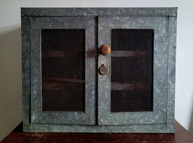 Early 20th century Zinc wall cabinet/meat safe