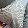 Cushion with cover stylish silver embossed fabric Image 2