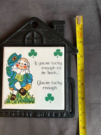 Vintage Irish Theme Leprechaun Trivet