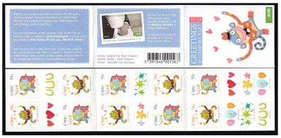2008 Ireland Greetings (Juggler) Self-adhesive Commemorative Stamps Booklet Mint Never Hinged (MNH)