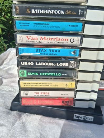 71 Music Cassette Tapes Plus Original Rack