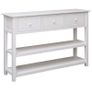 Sideboard White 115x30x76 cm Wood Image 3