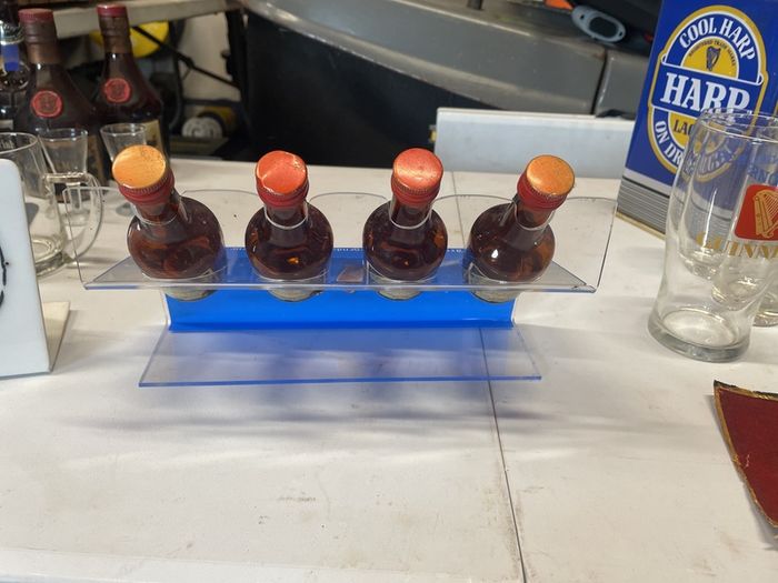Vintage Irish mist liqueur mini bottle display
