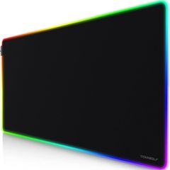 Titanwolf - XXXL RGB Gaming Mouse Mat - 1200 x 600 mm - Mouse Pad - LED multi color - 7 LED colors plus 4 effect modes