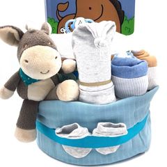 Nappy Cake Donkey 2 Tier Blue(Baby Shover)