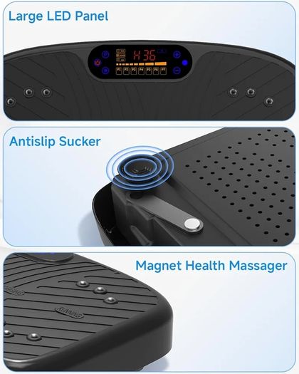 Vibration Plate Exercise Machine, Vibrating Plate for Lymphatic Drainage, Vibration Plate Fitness Equipment for Fat Burning, Adjustable Vibration Speed 1-200 Power Vibrating Plate for Home