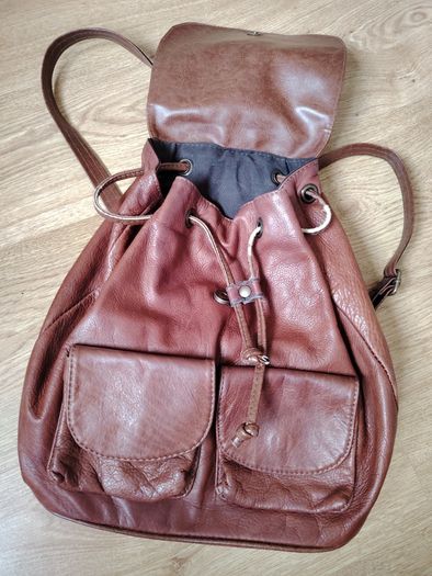 Brown Leather Backpack