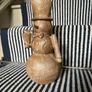 New bespoke 26cm high rustic wood effect  table top snowman Image 8