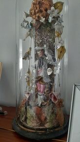Victorian Glass Dome (18")with Statuette