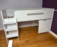 White mid sleeper cabin bed