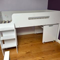 White mid sleeper cabin bed