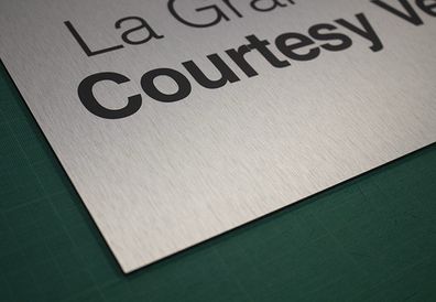 Brushed Steel Dibond Signs & Boards prints
