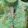 Vintage 70s John Bentley Irish Designer green chiffon Party dress size 6 or 8 Image 3