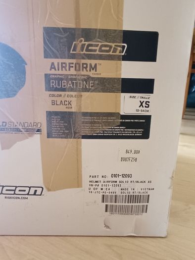 Helmet Icon Airform Rubatone Black XS