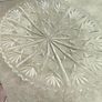 Clear cut-glass or crystal flat cake plate or serving platter featuring a radial starburst and fan-cut pattern Image 5