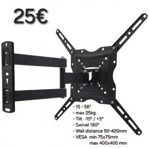 TV Wall Mount Bracket Tilt Swivel Full Motion 17-56"