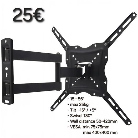 TV Wall Mount Bracket Tilt Swivel Full Motion 17-56"