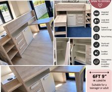 Cabin Bed, Desk & Storage