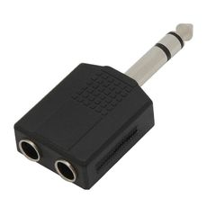 New Two Way Big Jack Splitter 6.5mm Stereo - 2x 6.5mm Socket Adapter # 1549