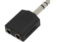 main image for ad New Two Way Big Jack Splitter 6.5mm Stereo - 2x 6.5mm Socket Adapter # 1549