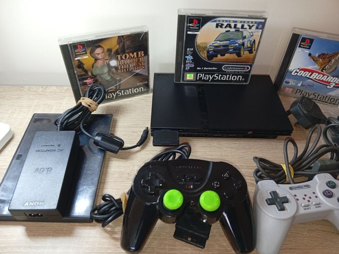 Ps2 Slim With Controllers And Both Ps1 And Ps2 Games And Memory Card