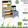 Mud Kitchen for Kids,Outdoor Play Kitchen with Planter Box Removable Mud Kitchen Accessories Include Sink Sand Shovels Gardening Tools Set Outdoor Mud Kitchen for Kids Boys Girls 3-8 Years Old Image 6