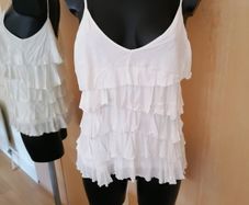 Women's Top Frilled Strappy Tee Size 14