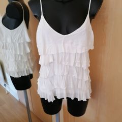 Women's Top Frilled Strappy Tee Size 14