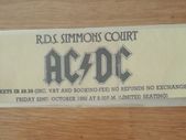 AC/DC replica concert ticket