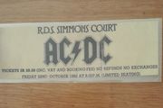 AC/DC replica concert ticket