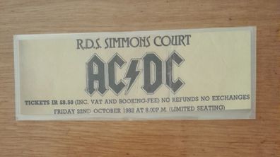 AC/DC replica concert ticket