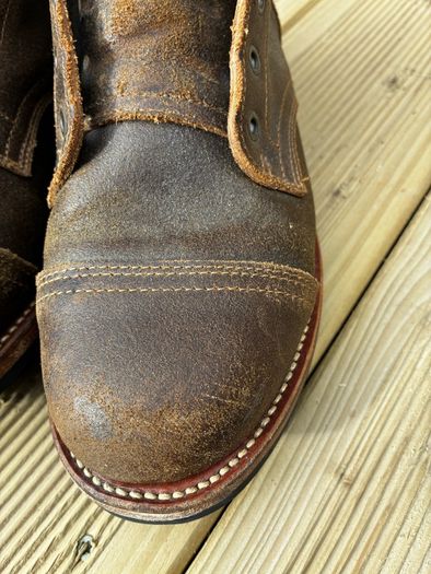 Truman Waxed Olive Captoe 8.5E