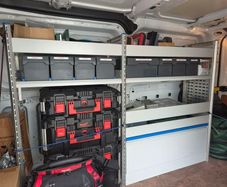 Sortimo Van Rack with Sliding Boxes & Hatch