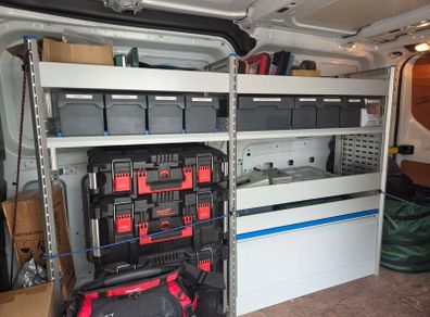 Sortimo Van Rack with Sliding Boxes & Hatch