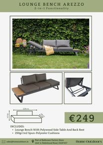 2-in-1 Functionality Lounge Bench - Only 249!