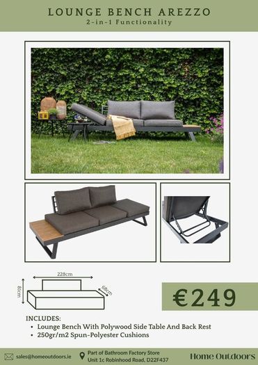2-in-1 Functionality Lounge Bench - Only 249!