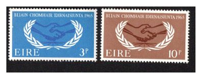 1965 Ireland International Co-operation Year. 20th Anniversary of the UNO. Commemorative Stamp Mint Never Hinged (MNH)