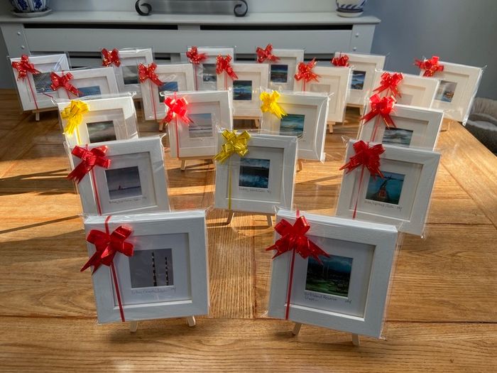 4" Square framed prints of Dublin Seascapes, B, by artist Helen Mathews
