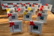 4" Square framed prints of Dublin Seascapes, B, by artist Helen Mathews