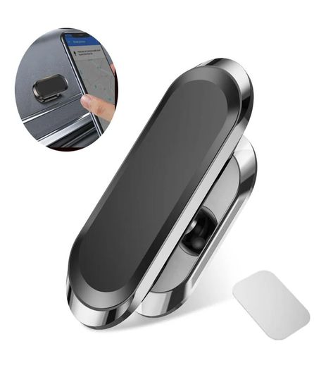 Magnetic Car Phone Holder Rotatable Mini Strip Shape Stand For Huawei Metal Strong Magnet GPS Car Mount for iPhone 13