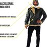 Aviator/ Pilot Jacket Men NEW Halloween Image 2