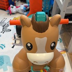 Fisher-Price Interactive Bounce Pony Baby Walker Ride-on Learning Music Lights