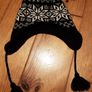 Black and White Winter Hat Image 2
